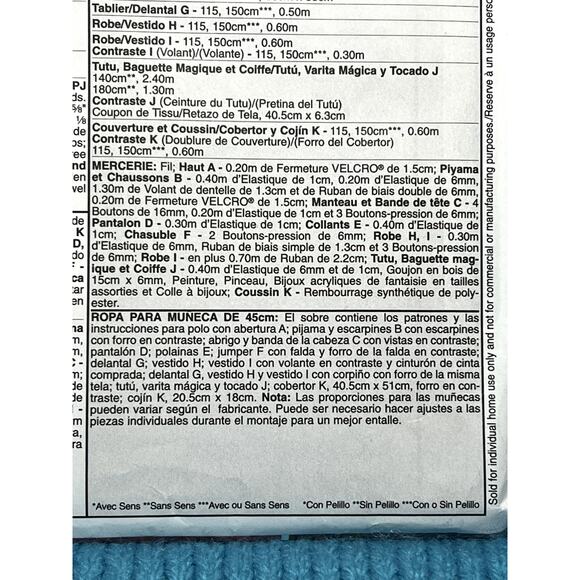 McCalls 6005 pattern 18in Doll clothes dress pajamas tutu jumper coat pants - Picture 7 of 7